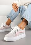 Szare Sneakersy Kultowe Tenisówki na Grubej Podeszwie Nurisora