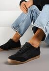 Czarne Sneakersy Typu Klasyczne Tenisówki Isnnoria