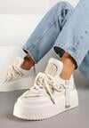 Sneakers Vilvia Bej cu alb