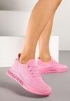 Fuksjowe Siateczkowe Buty Sportowe Sneakersy na Podeszwie z Tłoczeniami Finloti