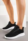 Czarne Buty Sportowe Sneakersy z Tłoczonym Wzorem Amosira