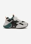 Szaro-Czarne Buty Sportowe Sneakersy Ozdobione Tłoczeniem Reithiel
