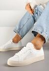 Białe Siateczkowe Sneakersy Ozdobione Metaliczną Nicią Nimiarene