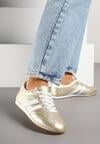 Sneakers Liantina Auriu cu alb