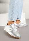 Sneakers Liantina Argintiu cu alb