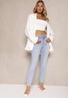 Niebieskie Skinny Jeansy z Bawełną i Efektem Push Up Nusindrel