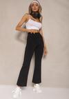Czarne Legginsy High Waist o Fasonie Flare Nallirea