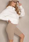 Beżowe Szorty Kolarki High Waist Basalla