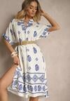 Rochie Virbia Albastră cu crem