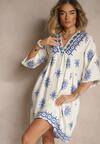 Rochie Daviloria Albastră cu crem