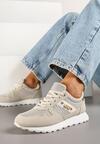 Beżowe Sneakersy z Ozdobnymi Cyrkoniami Adisona