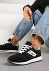 Czarne Sneakersy z Ozdobnymi Cyrkoniami Adisona