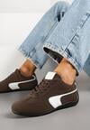 Brązowe Sneakersy Typu Klasyczne Tenisówki Zelritia