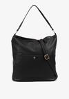 Czarna Torebka Typu Hobo z Dodatkowym Paskiem Crossbody Janallora