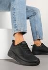 Czarne Sneakersy z Tłoczoną Cholewką Ulithrena