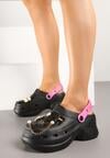 Papuci Pulessa Negru cu fucsia