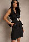 Czarne Bawełniane Szorty Bermudy High Waist w Eleganckim Stylu Aliriae