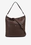 Ciemnobrązowa Torebka Typu Hobo z Dodatkowym Paskiem Crossbody Janallora
