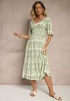 Rochie Tuvria Verde cu crem