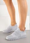 Szare Buty Sportowe Sneakersy z Elastyczną Cholewką Turezia