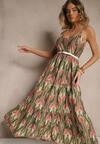 Rochie Tosena Verde cu roz