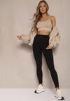 Czarne Basicowe Legginsy High Waist Tofelia