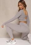 Jasnoszare Basicowe Legginsy High Waist Tofelia