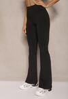 Czarne Legginsy Dzwony High Waist Orruvana