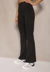Czarne Spodnie Dzwony High Waist Odavia