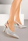 Pantofi stiletto Meranoria Argintii