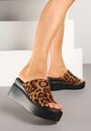 Papuci Imprimeu leopard