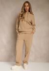 Ciemnobeżowy 2-częściowy Komplet Dresowy z Bluzą i Spodniami Orifira