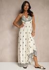 Rochie Reveesia Crem cu negru
