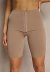 Ciemnobeżowa Bielizna modelująca Majtki Typu Szorty High Waist Liradelle