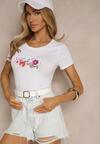 T-shirt Zarinelle Alb cu roz