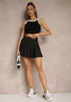 Czarne Spódnico-Szorty High Waist Lumivine