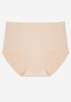 Beżowe Bezszwowe Majtki Figi High Waist Dolevia