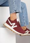 Bordowe Sneakersy Ozdobione Geometrycznym Motywem Annerie