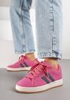 Różowe Sneakersy z Geometrycznym Wzorem Rillomia