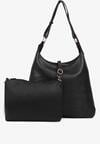 Czarna Torebka Hobo z Kosmetyczką i Paskiem Crossbody Zarosea