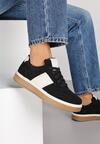 Czarne Sneakersy na Kauczukowej Podeszwie Claside