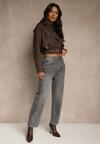 Szare Jeansy Mom Fit High Waist Ralineva