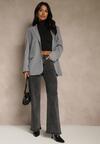 Szare Jeansy Wide Leg High Waist Mevandria