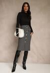 Fustă Aretusa Neagră cu alb