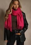 Fuksjowy Szalik z Wiskozą Bawełną i Frędzlami Siathlin