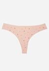 Jasnoróżowe Majtki Strongi z Drobnym Nadrukiem z Bawełną Clymeine