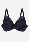 Granatowy Koronkowy Biustonosz w Klasycznym Stylu Coralee