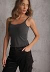 Szary Top z Wiskozy na Podwójnych Ramiączkach Indrea