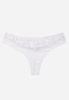 Szare Majtki Typu Stringi z Bawełną i Koronką Zeliche