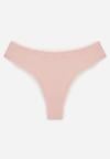 Różowe Majtki Stringi z Bawełną z Koronką Aethimilia
